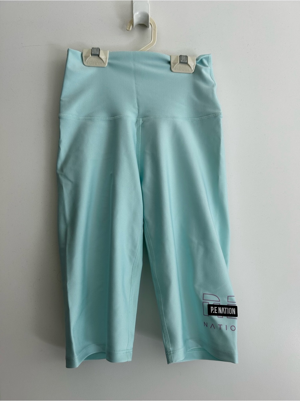P.E Nation XS Mint High-Waist Bike Shorts